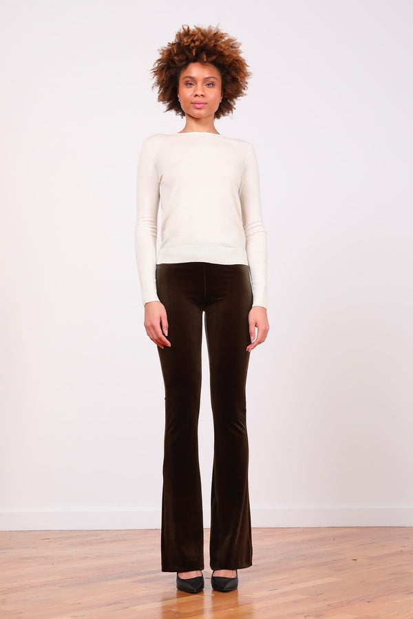 avenue montaigne BELLINI Velvet Olive Green