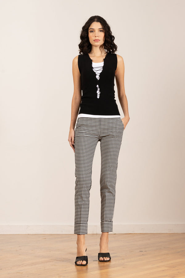 avenue montaigne BEN Check Black