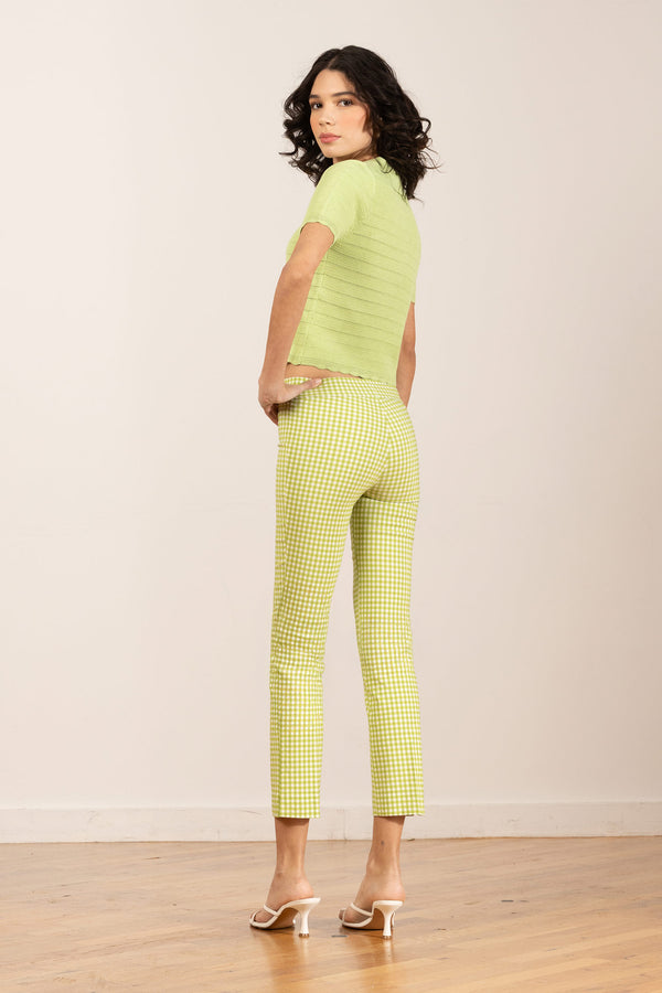 avenue Montaigne BRIGITTE Check Avocado