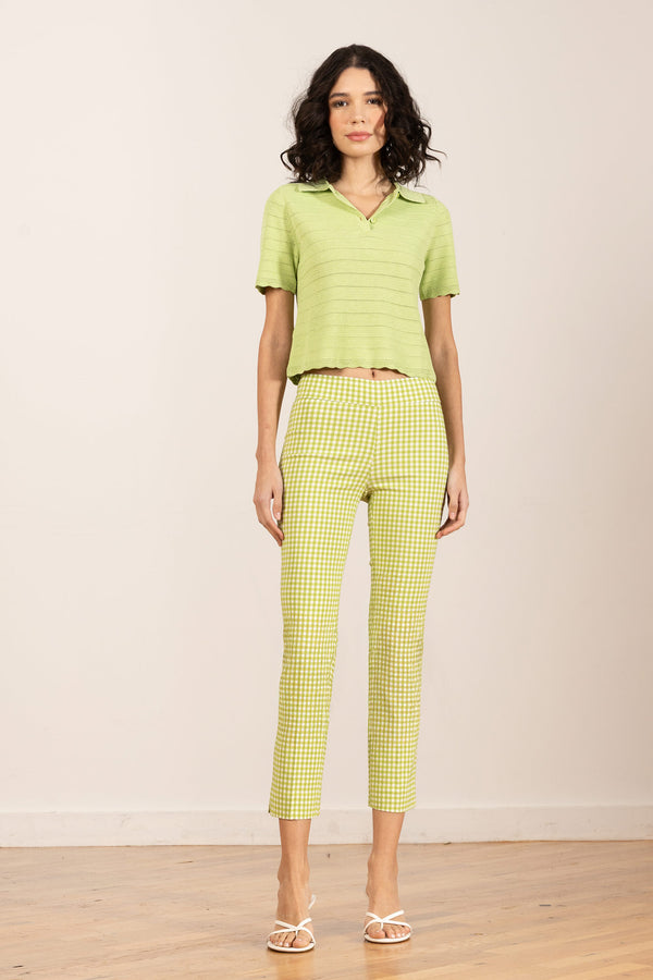 avenue montaigne BRIGITTE Check Avocado