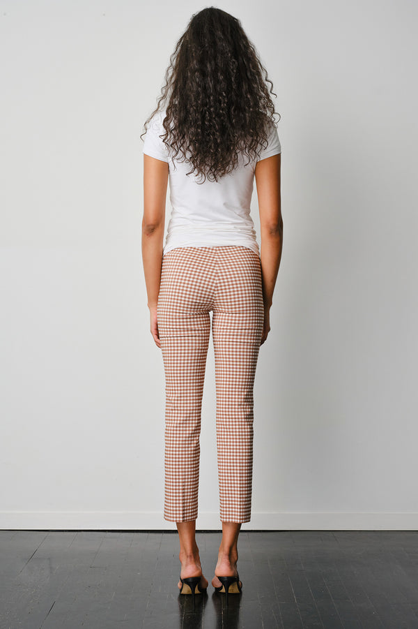 Avenue Montaigne BRIGITTE Check Cognac