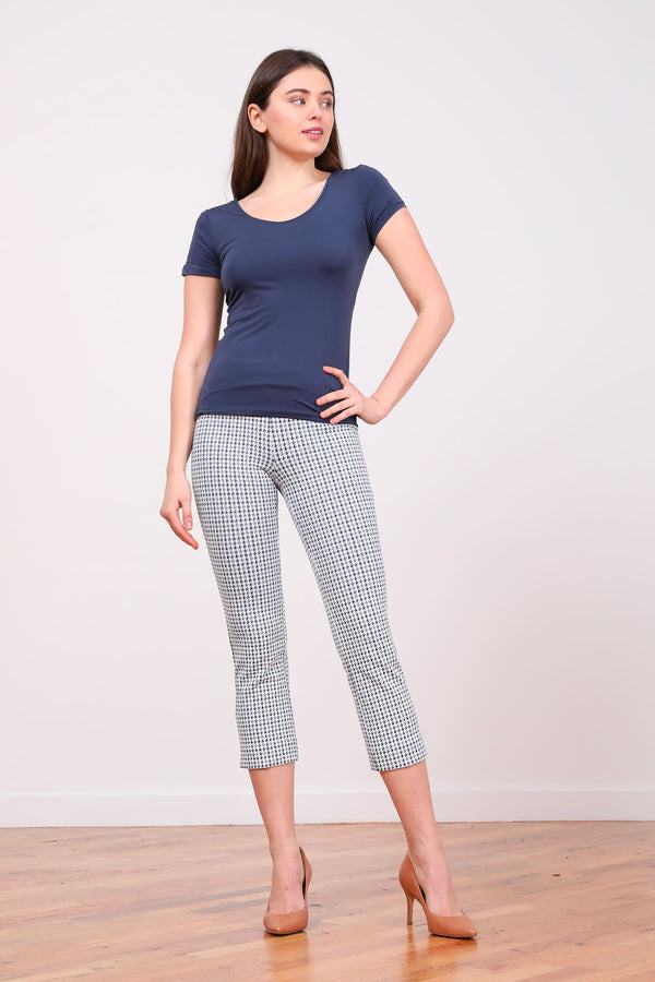 avenue montaigne BRIGITTE Houndstooth Slate