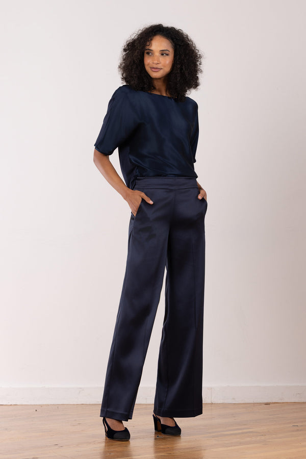 avenue montaigne CARLA Satin Navy