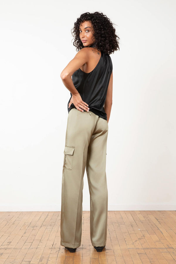 Avenue Montaigne ECLIPSE Satin Olive Green