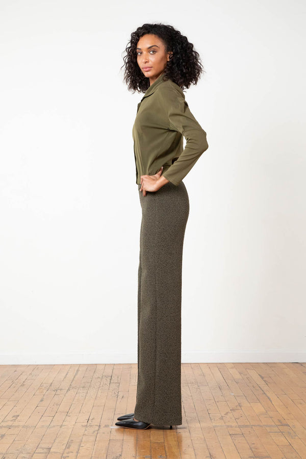 Avenue Montaigne FLAVIA Boucle Olive Green