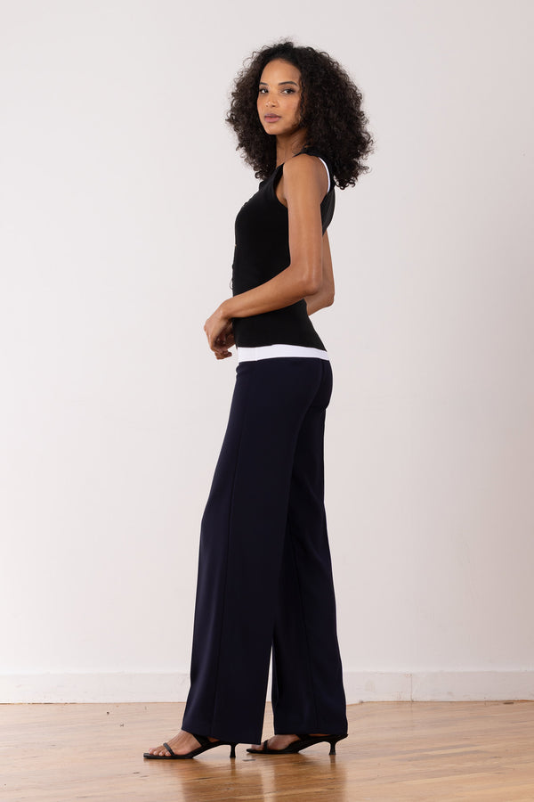 Avenue Montaigne FLAVIA Crepe Navy