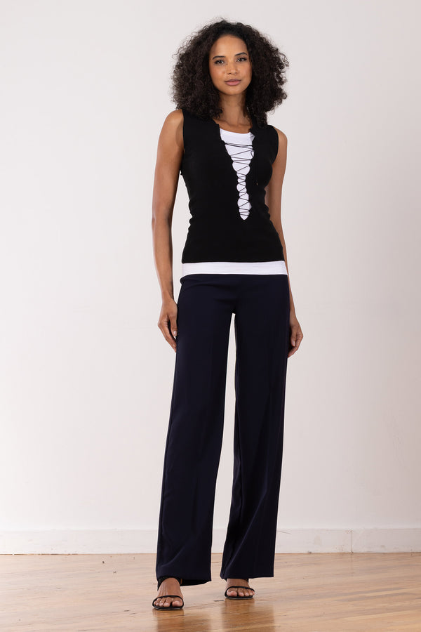 avenue montaigne FLAVIA Crepe Navy