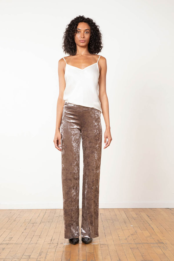 avenue montaigne FLAVIA Crushed Velvet Silver