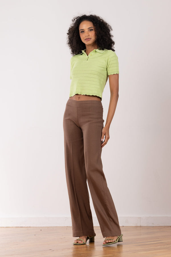 avenue montaigne FLAVIA Linen Cognac