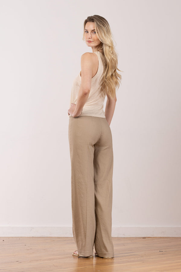 Avenue Montaigne FLAVIA Linen Khaki