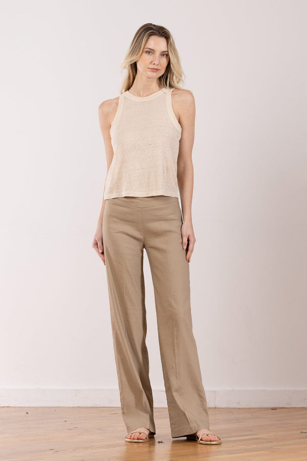 avenue montaigne FLAVIA Linen Khaki