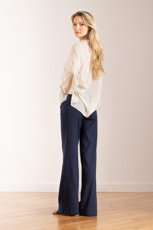 Avenue Montaigne FLAVIA Linen Navy