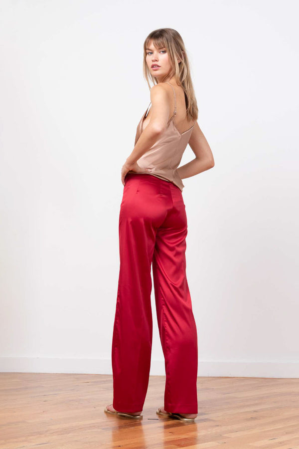 Avenue Montaigne FLAVIA Satin Red