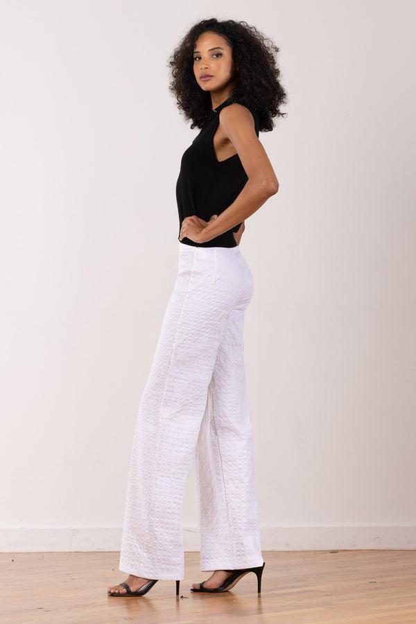 Avenue Montaigne FLAVIA Seersucker White