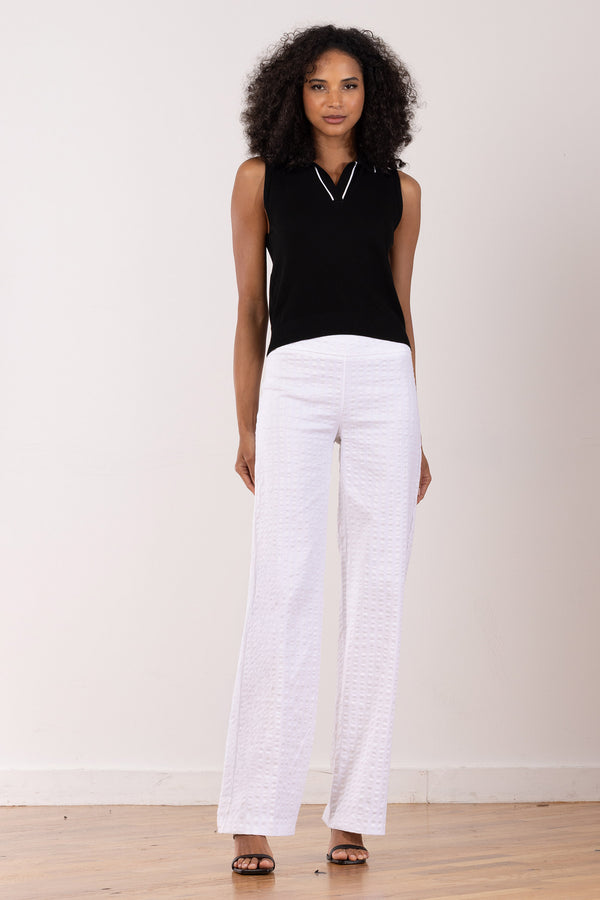 avenue montaigne FLAVIA Seersucker White