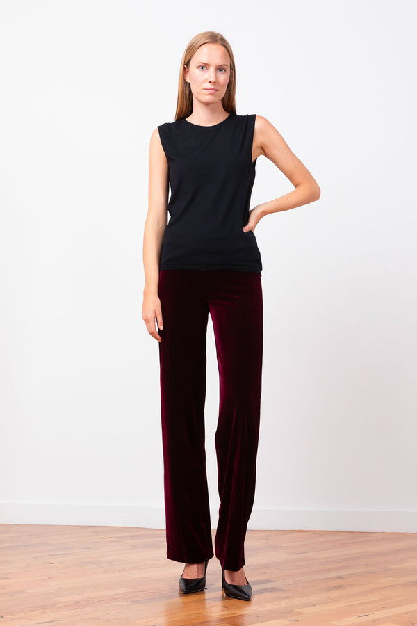 avenue montaigne FLAVIA Velvet Burgundy