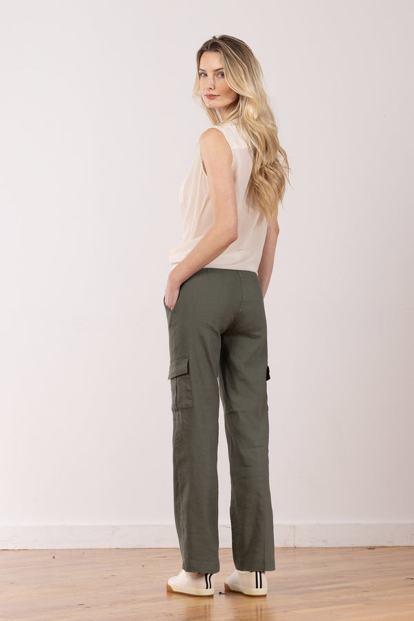 Avenue Montaigne KOOL Linen Olive Green