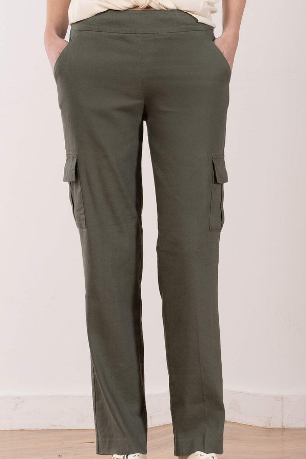 Avenue Montaigne KOOL Linen Olive Green