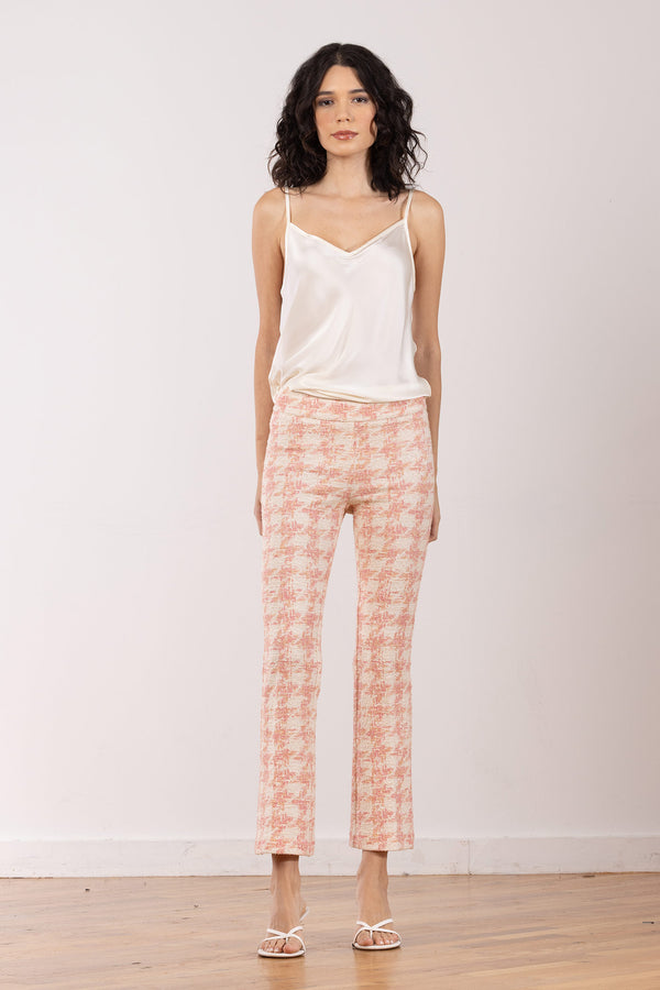 avenue montaigne LEO Boucle Houndstooth Blush