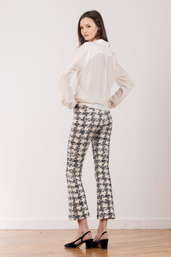 Avenue Montaigne LEO Boucle Houndstooth Navy