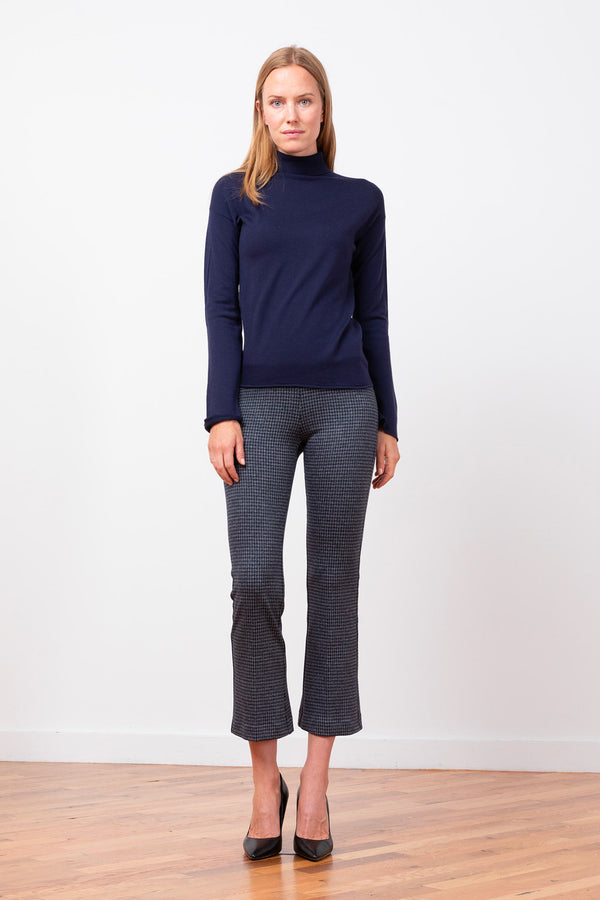 avenue montaigne LEO Houndstooth Navy