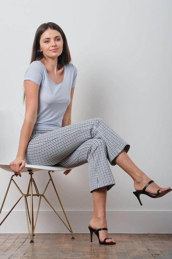 Avenue Montaigne LEO Houndstooth Slate