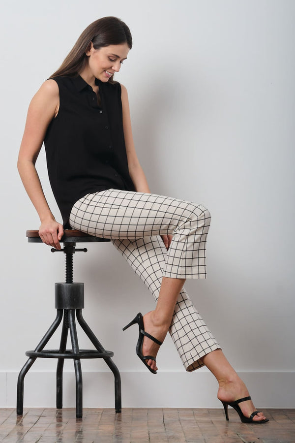 Avenue Montaigne LEO Plaid Off-White