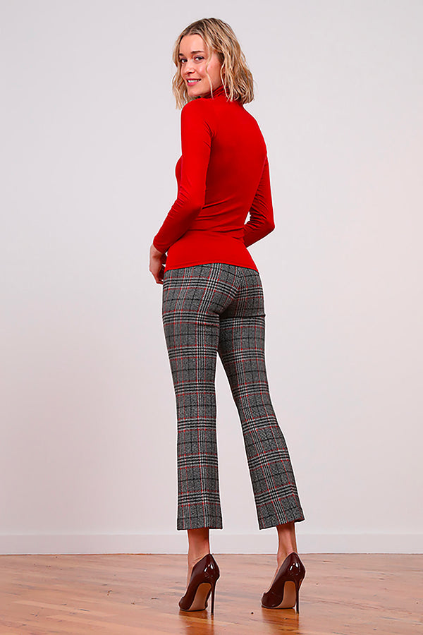 Avenue Montaigne LEO Tartan Plaid Red