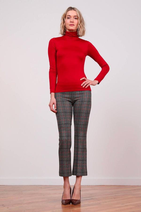 avenue montaigne LEO Tartan Plaid Red