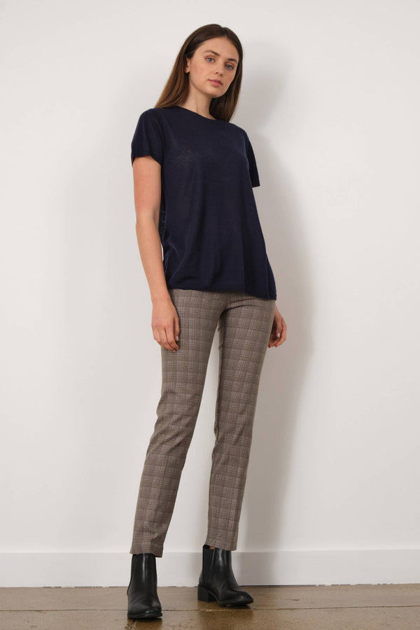 avenue montaigne LILI Flannel Taupe Plaid