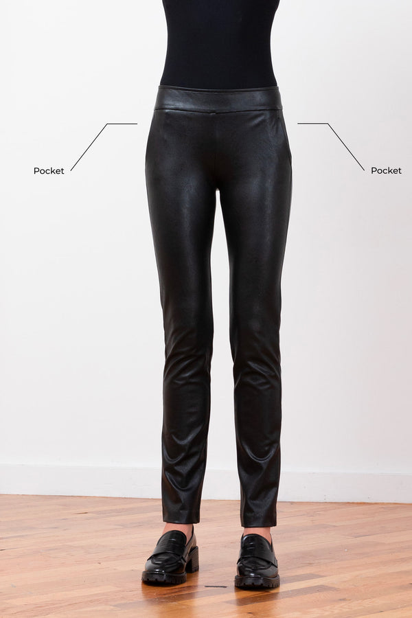 Avenue Montaigne LOUIS Pleather Black