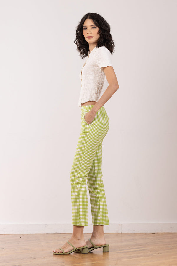 Avenue Montaigne LULU Check Avocado