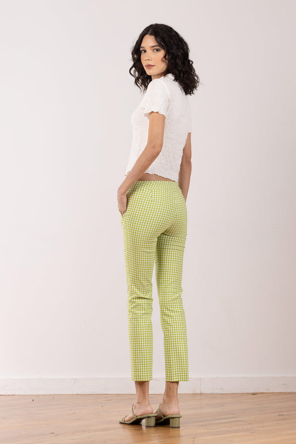 Avenue Montaigne LULU Check Avocado
