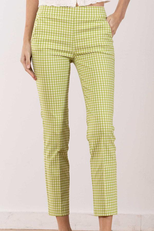 Avenue Montaigne LULU Check Avocado