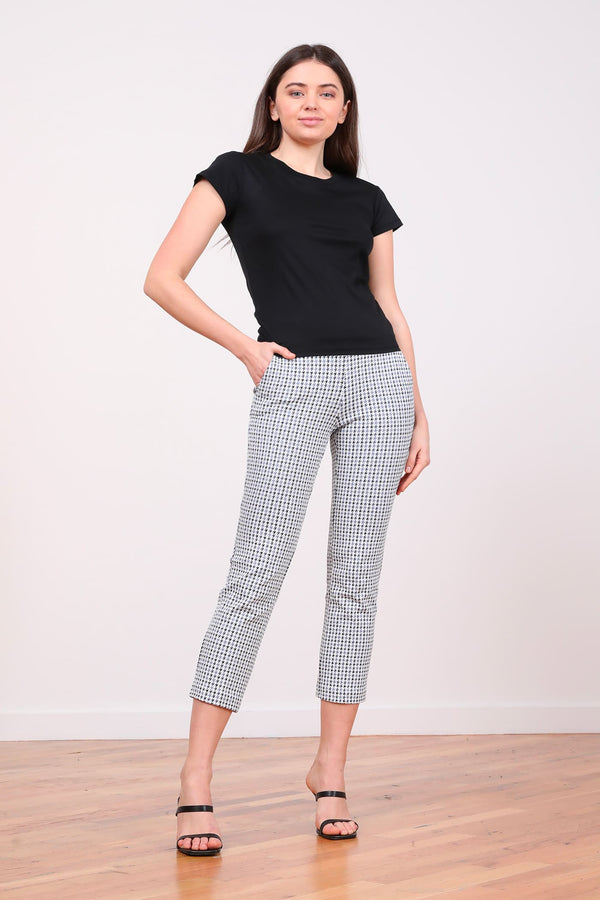 avenue montaigne LULU Houndstooth Slate