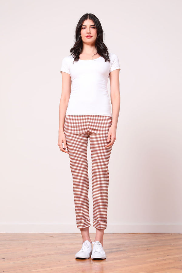 avenue montaigne OLIVER Check Cognac