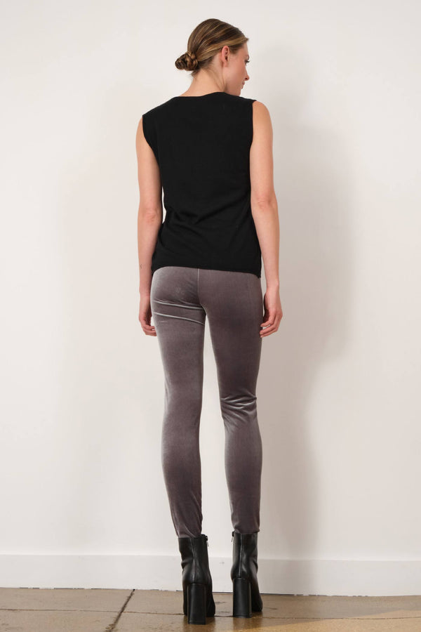 Avenue Montaigne PULL ON SKINNY Velvet Light Grey