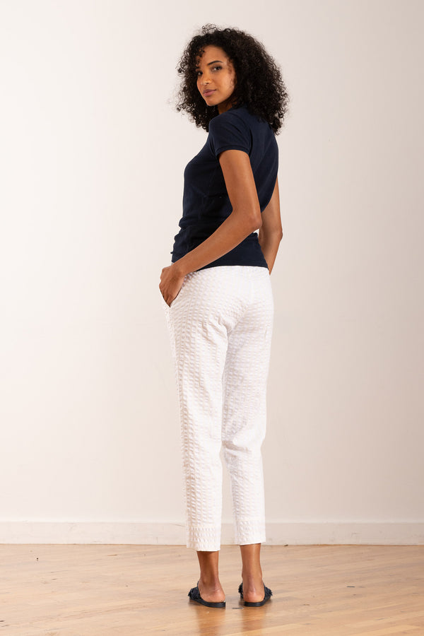 Avenue Montaigne TONIC Seersucker White