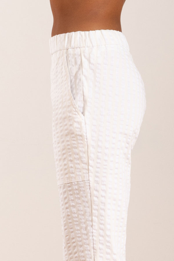 Avenue Montaigne TONIC Seersucker White