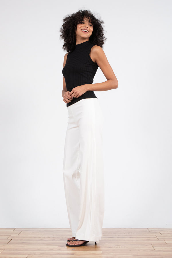 Avenue Montaigne FLAVIA Off-White Denim With Satin Band