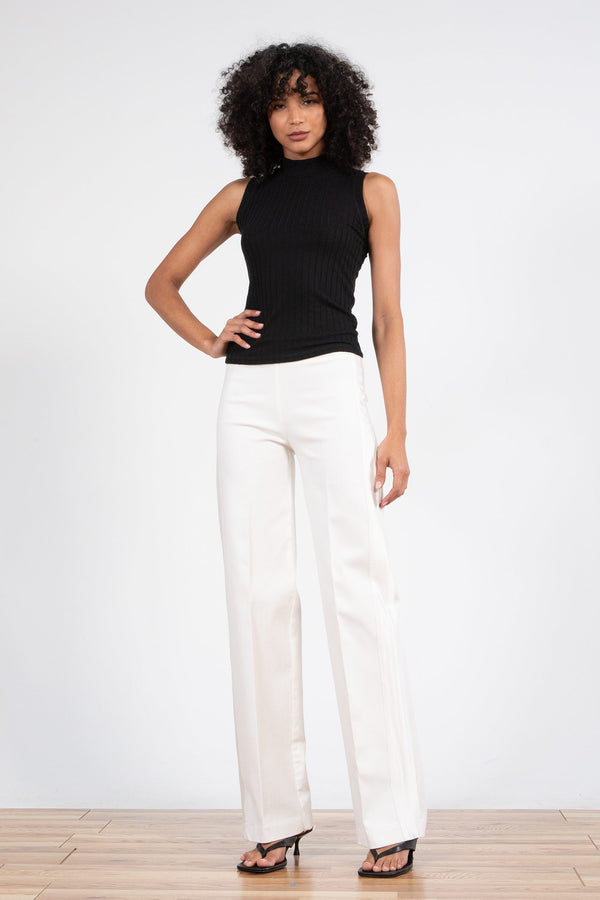 avenue montaigne FLAVIA Off-White Denim with Satin Band