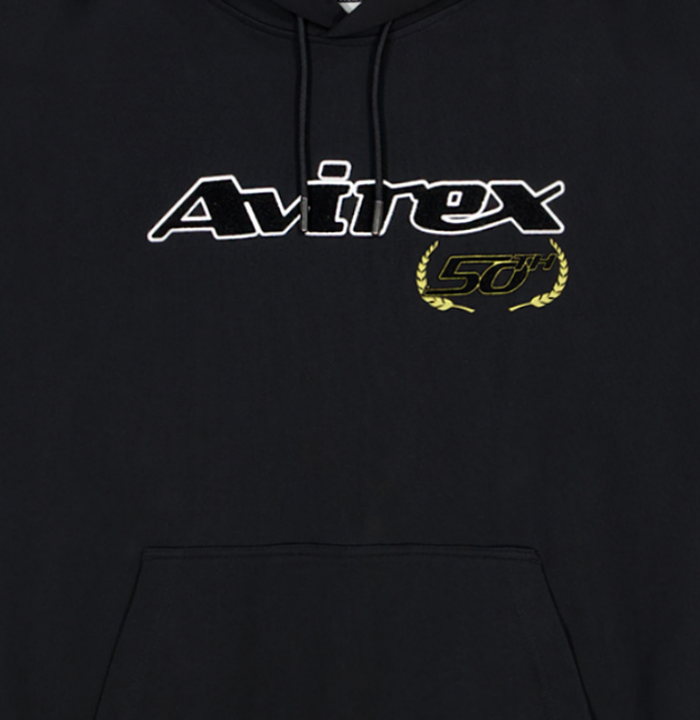 Avirex 50TH ANNIVERSARY HOODIE BLACK
