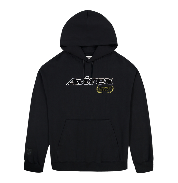 avirex 50TH ANNIVERSARY HOODIE BLACK