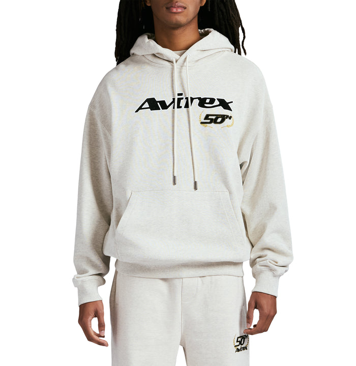 Avirex 50TH ANNIVERSARY HOODIE OATMEAL HEATHER