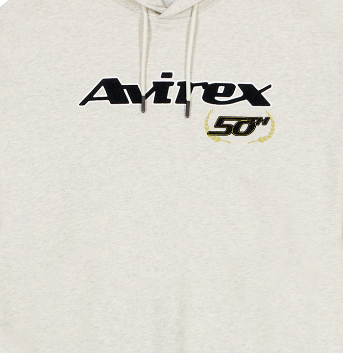 Avirex 50TH ANNIVERSARY HOODIE OATMEAL HEATHER