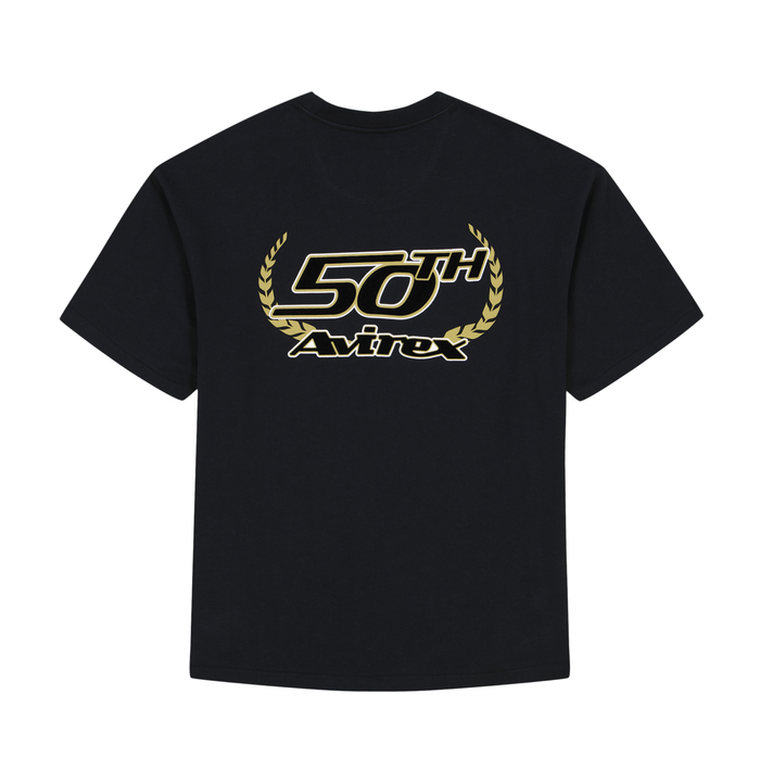 Avirex 50TH ANNIVERSARY TEE BLACK