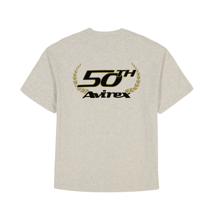 Avirex 50TH ANNIVERSARY TEE OATMEAL HEATHER