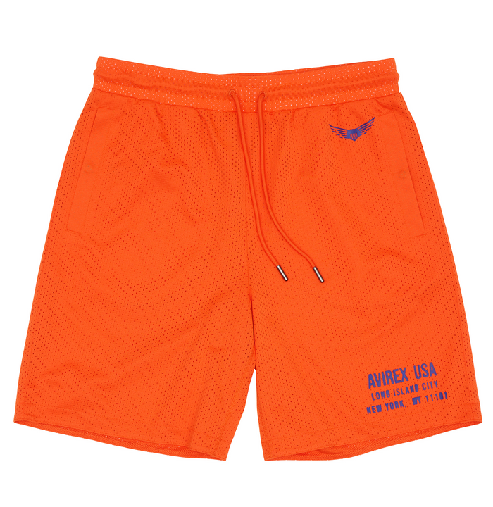 avirex AVIATOR MESH SHORT ORANGE