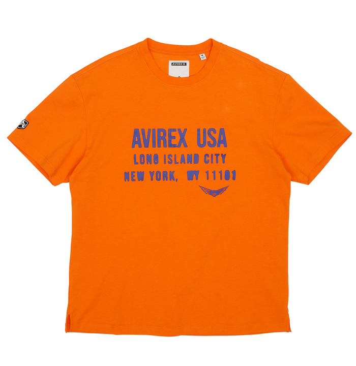 avirex AVIATOR TEE ORANGE