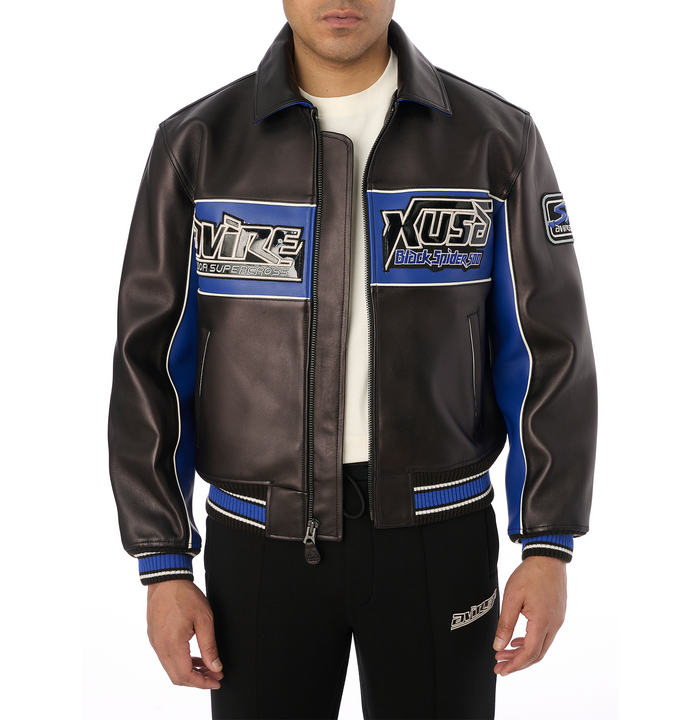 Avirex BLACK SPIDER RACER JACKET S